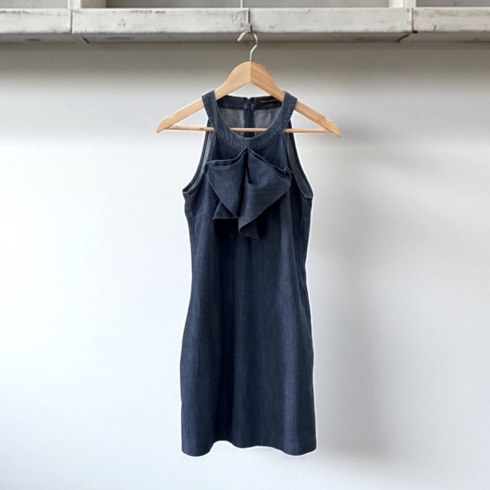 Banana Republic Denim Blue Halter Dress with Stretch! Small! - Picture 7 of 8